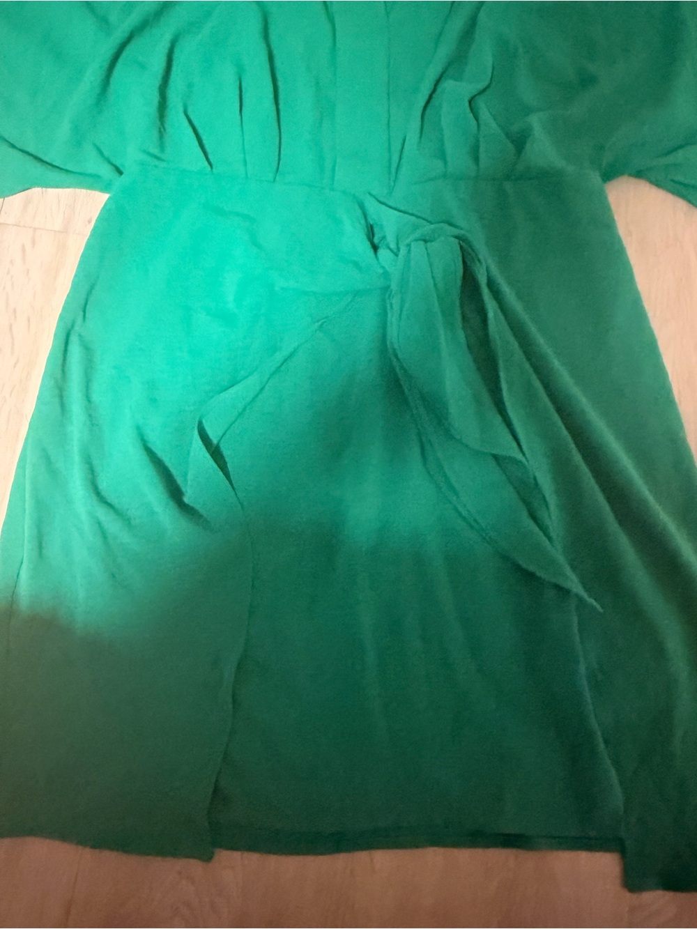 CUPSHE  Shamrock Green Surplice Mini Dress - Picture 9 of 11